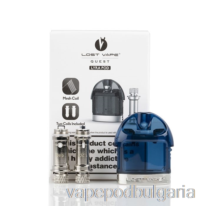 Vape 10000 Дръпки загубени Vape Lyra Replacement Pods Blue